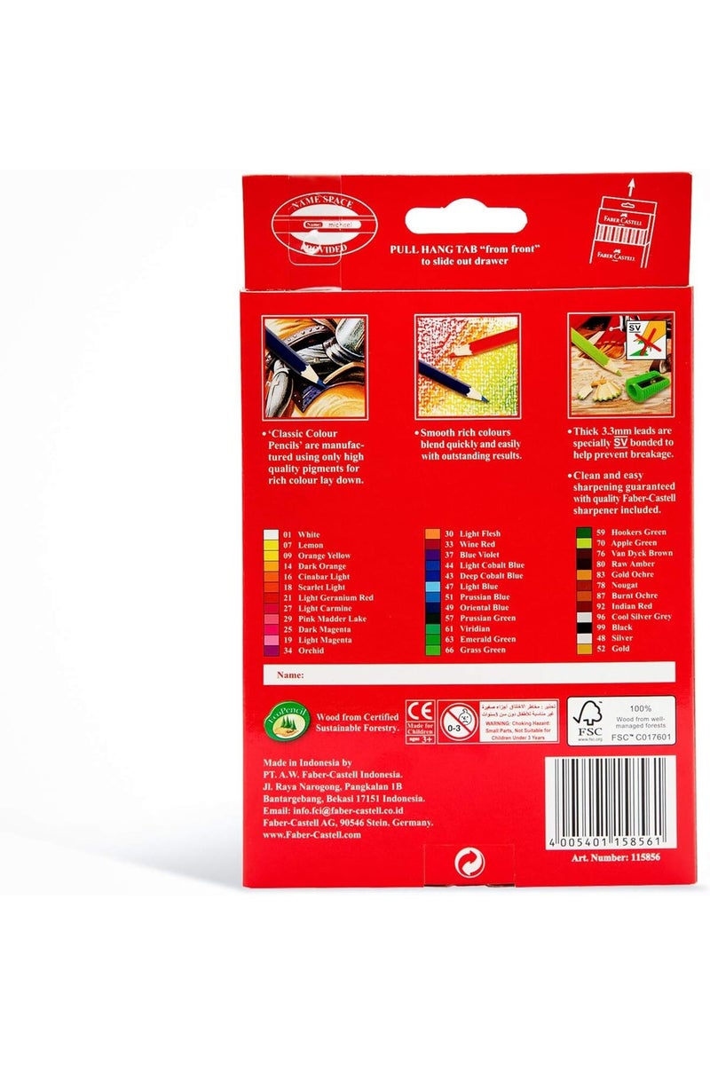 Faber-Castell Classic Colour Pencils 36 Colours (Cardboard Box) - Image 2